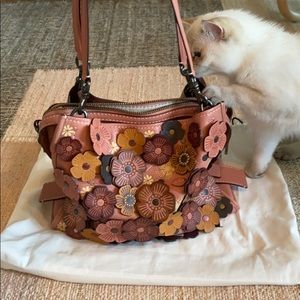 Coach Tea Rose Rogue Purse
